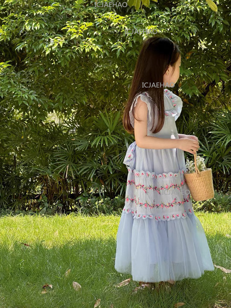 Summer Kids Clothing - 新しい女の子用ドレス 2026 夏用コートドレス パーティー子供用コスチューム ベスティド キッズ服スタイル