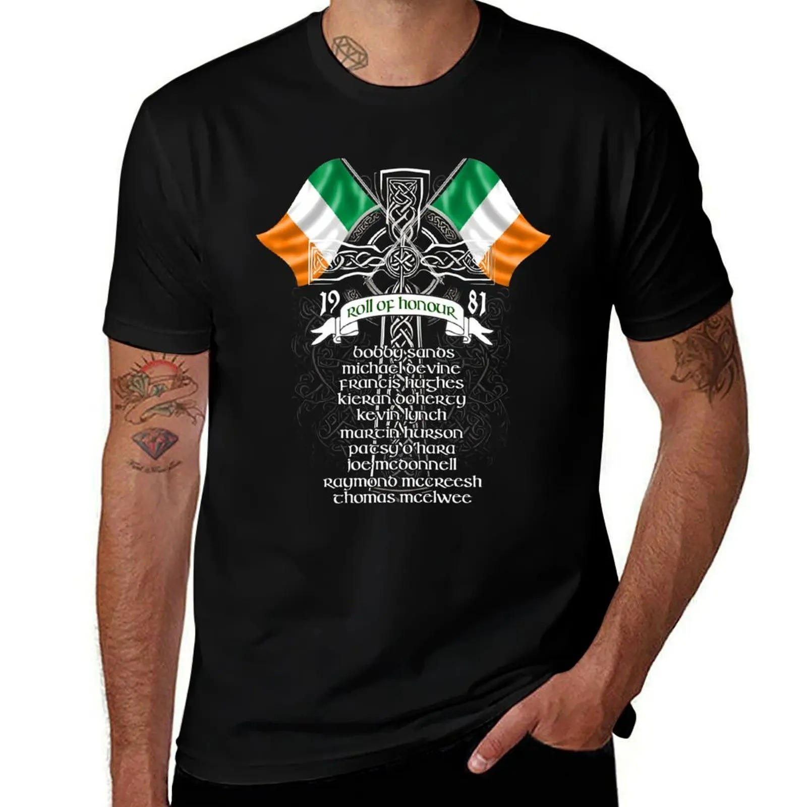 Ireland Summer Clothing - 2026 夏新しいアイルランド飢餓ストライク 1981 - アイルランド Tシャツボーイズホワイトヴィンテージ服だぶだぶのシャツ男性服