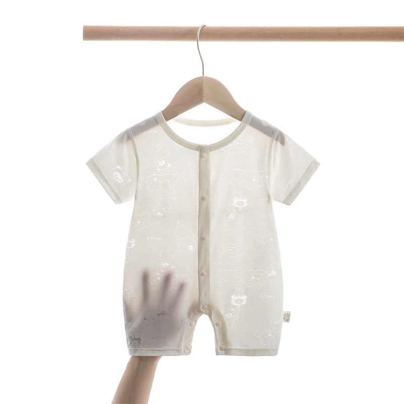 Summer Clothing Europe - 夏のベビー服 さわやかなベビージャンプスーツ 超薄型で柔らかいジャンプスーツ 0-18Mの男の子と女の子向け 女の子用ホームウェア