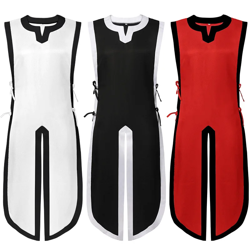 Summer Renaissance Clothing - 男性中世ベストローブハロウィン騎士テンプル騎士団パーティーステージ衣装新レトロルネッサンスロングプルオーバー服
