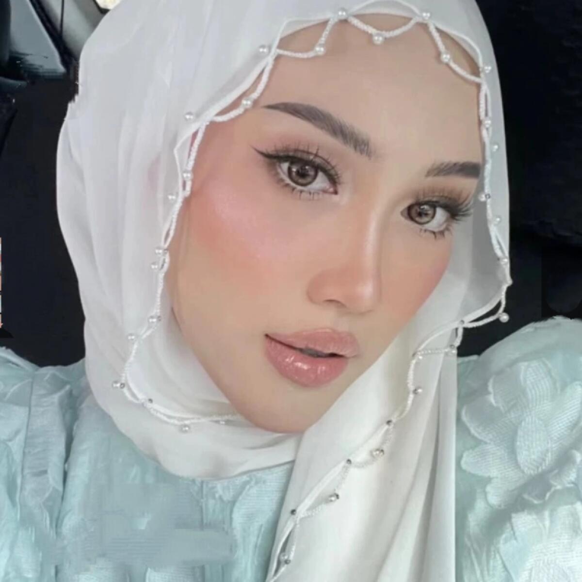 Summer Clothing Hijab - ヒジャブスカーフ プレーンパールシフォン パシュミナ ソフトヘッドラップ ムスリム女性用 エレガント
