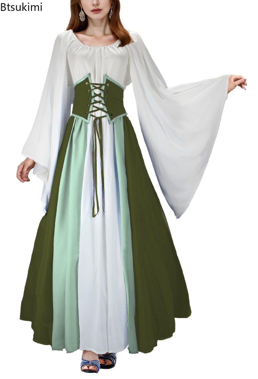 Summer Renaissance Clothing - 新作2026年レディース ルネッサンス ヴィンテージ ゴシック 中世風ドレス ゴシック