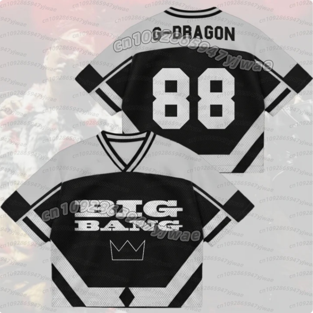 Summer Clothing Styles - 夏男性女性 BigBang 2026 ワールドツアーミックスメッシュジャージファンへのギフト半袖 TAEYANG G-DRAGON