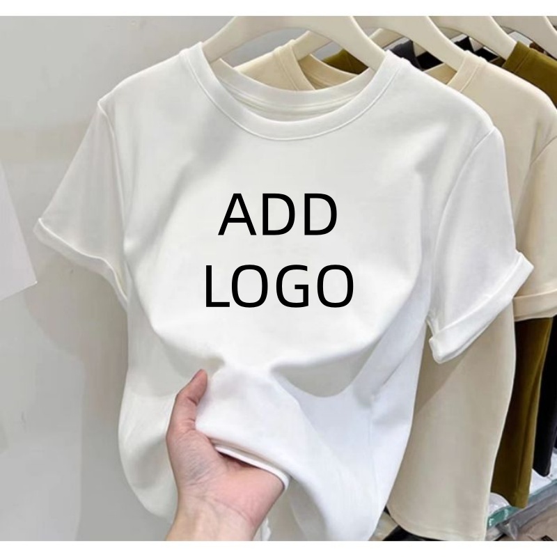 Summer Clothing Office - カスタマイズされた卸売コットン女性の T シャツ O ネックセクシーなオフィスレディ Tシャツスキニースリムベーシックトップ
