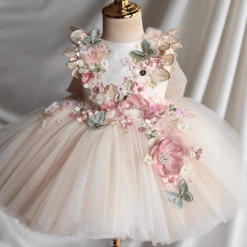 Summer Dresses Yours Clothing - 結婚式のドレス夏子供女の子最初の誕生日花柄プリンセスガウン衣装フラワードレス服服ベビーキッズ服