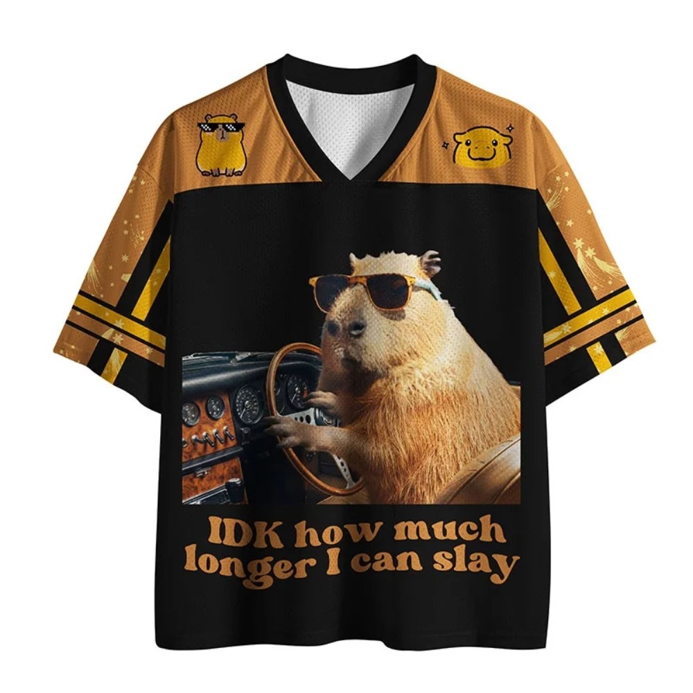 Summer Clothing Drive - 楽しい動物柄の3Dプリントメンズ＆レディース速乾性通気性VネックルーズTシャツ、アウトドアストリートファミリーウェアに最適