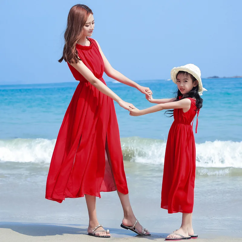 ママと女の子の赤ちゃんの休暇ルックドレス母娘マッチングリゾー - Summer Dresses Yours Clothing のレビューと価格
