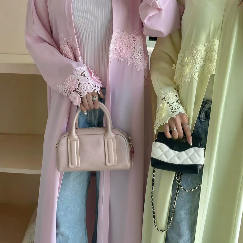 2026年 刺繍入り花柄ムスリムアバヤドレス ヒジャブセット - Summer Clothing Hijab のレビューと価格