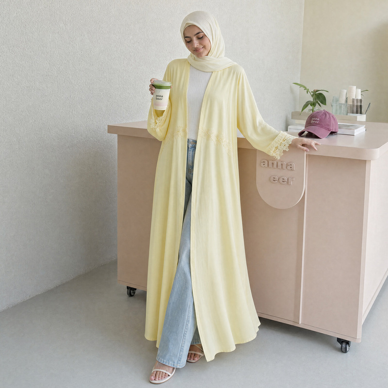 2026年 刺繍入り花柄ムスリムアバヤドレス ヒジャブセット - Summer Clothing Hijab のレビューと価格