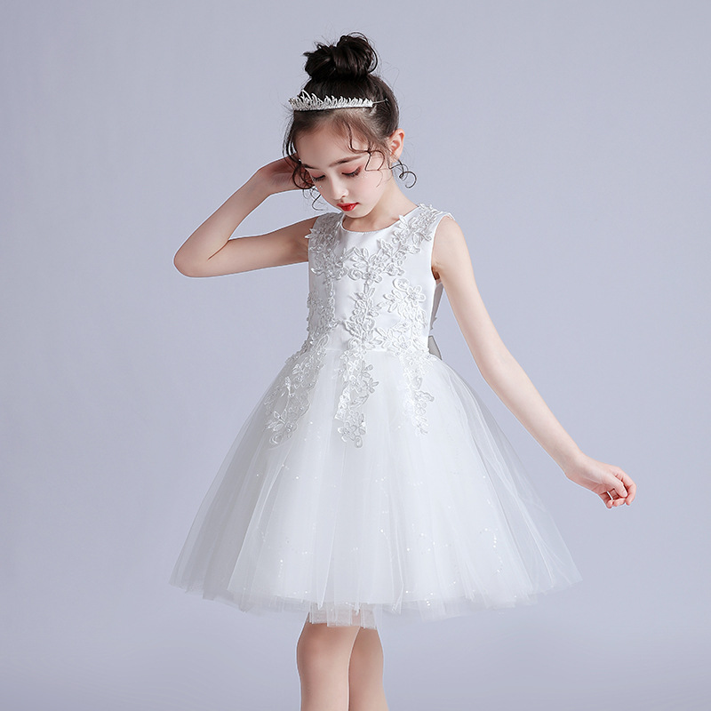 3-12歳女の子用ショートサマーウェディングドレスふわふわメ - Summer Dresses Yours Clothing のレビューと価格