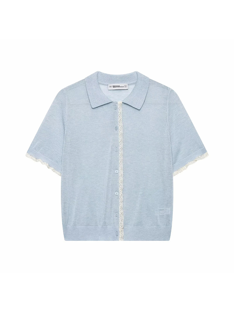 女性レースカーディガン 2026 夏の女性のポロ襟半袖ボタン - Summer Clothing Yarn のレビューと価格