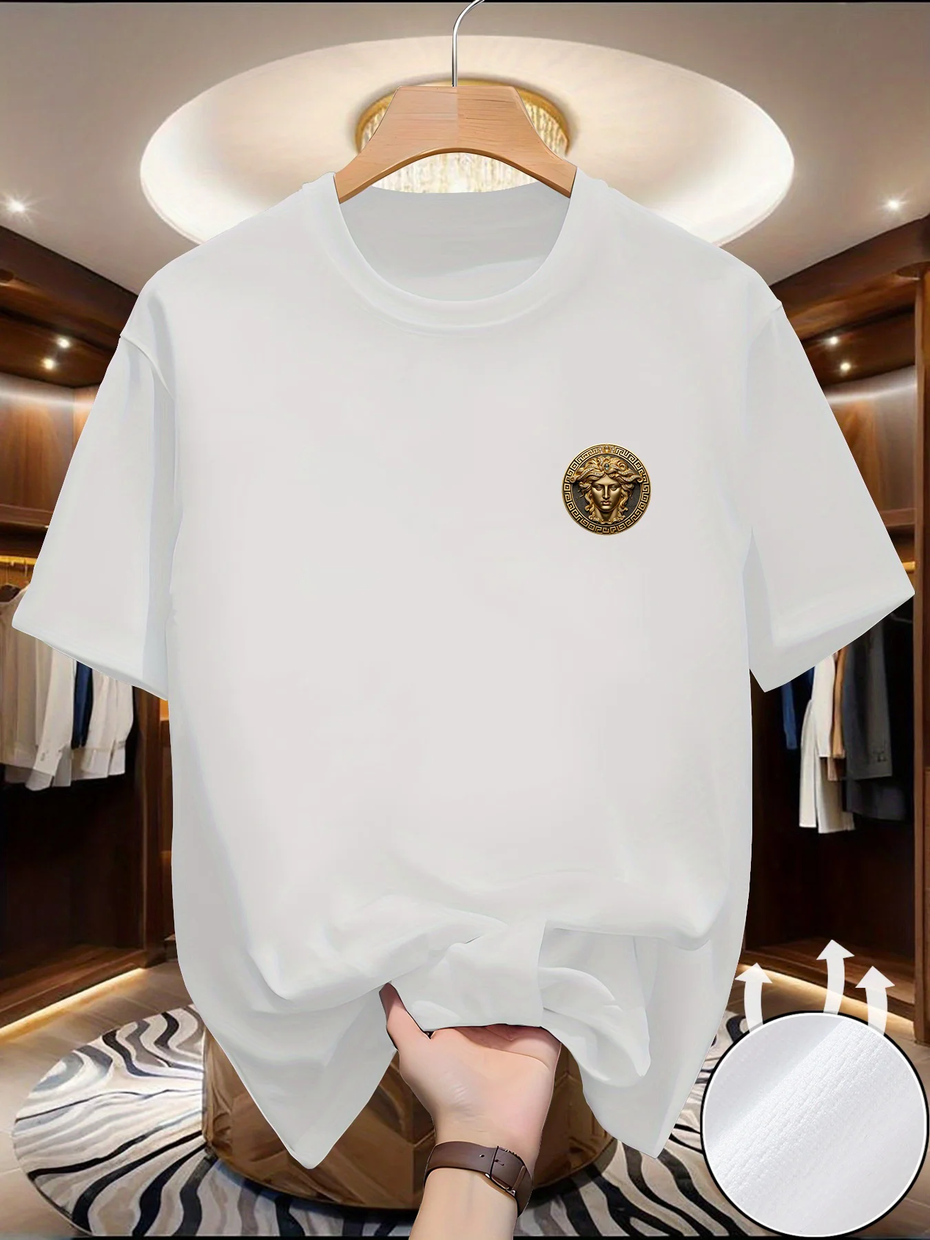 メンズジュエリーガールプリント Tシャツ夏アウトドアカジュア - Summer Clothing Europe のレビューと価格