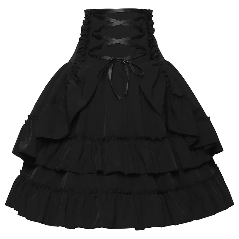 女性ビクトリア朝のスカート中世ルネッサンス裁判所二層ハイウエ - Summer Renaissance Clothing のレビューと価格