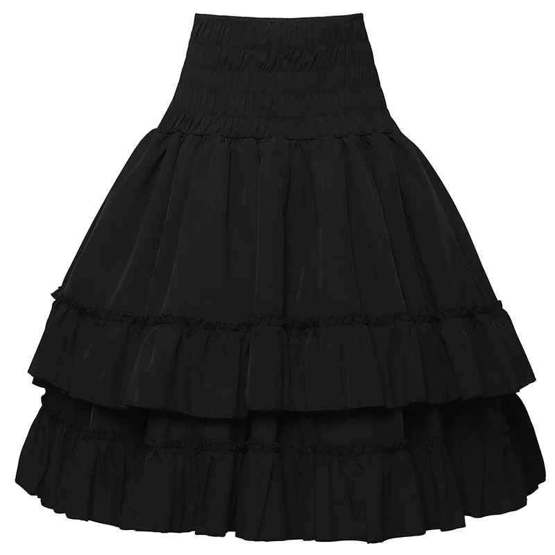 女性ビクトリア朝のスカート中世ルネッサンス裁判所二層ハイウエ - Summer Renaissance Clothing のレビューと価格