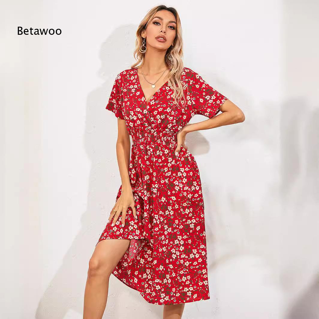 ディスティーフローラルミディサンドレス レディース Vネック - Sundress Midi Floral のレビューと価格