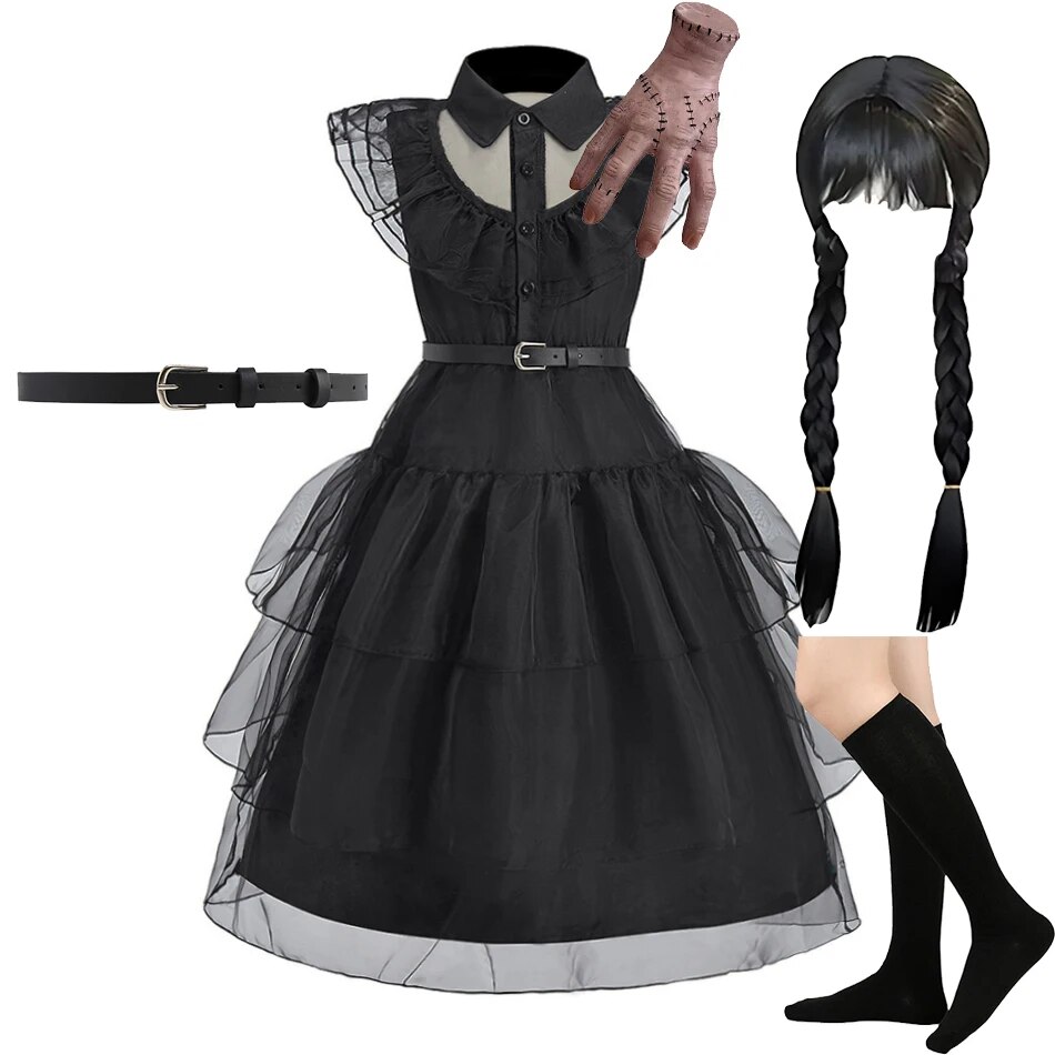 女の子の衣装子供コスプレ黒魔女プリンセスドレス子供ページェン - Summer Kids Clothing のレビューと価格