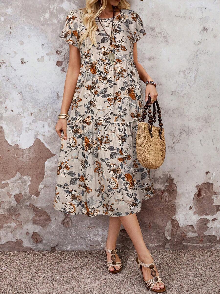 Faunlyn レディース カジュアル ディスティー フロー - Sundress Midi Floral のレビューと価格