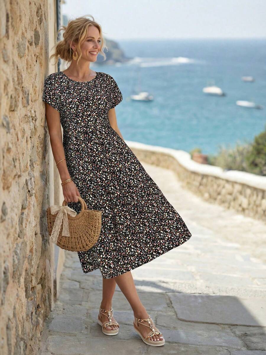 Faunlyn レディース カジュアル ディスティー フロー - Sundress Midi Floral のレビューと価格