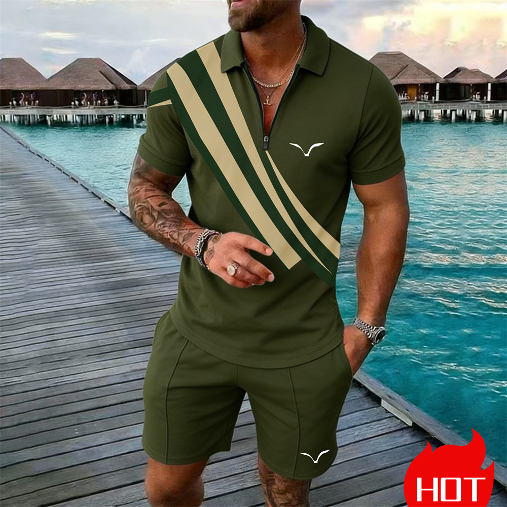 サマーセット ストライプ Y2Kファッション メンズ ポロシ - Summer Clothing Styles のレビューと価格