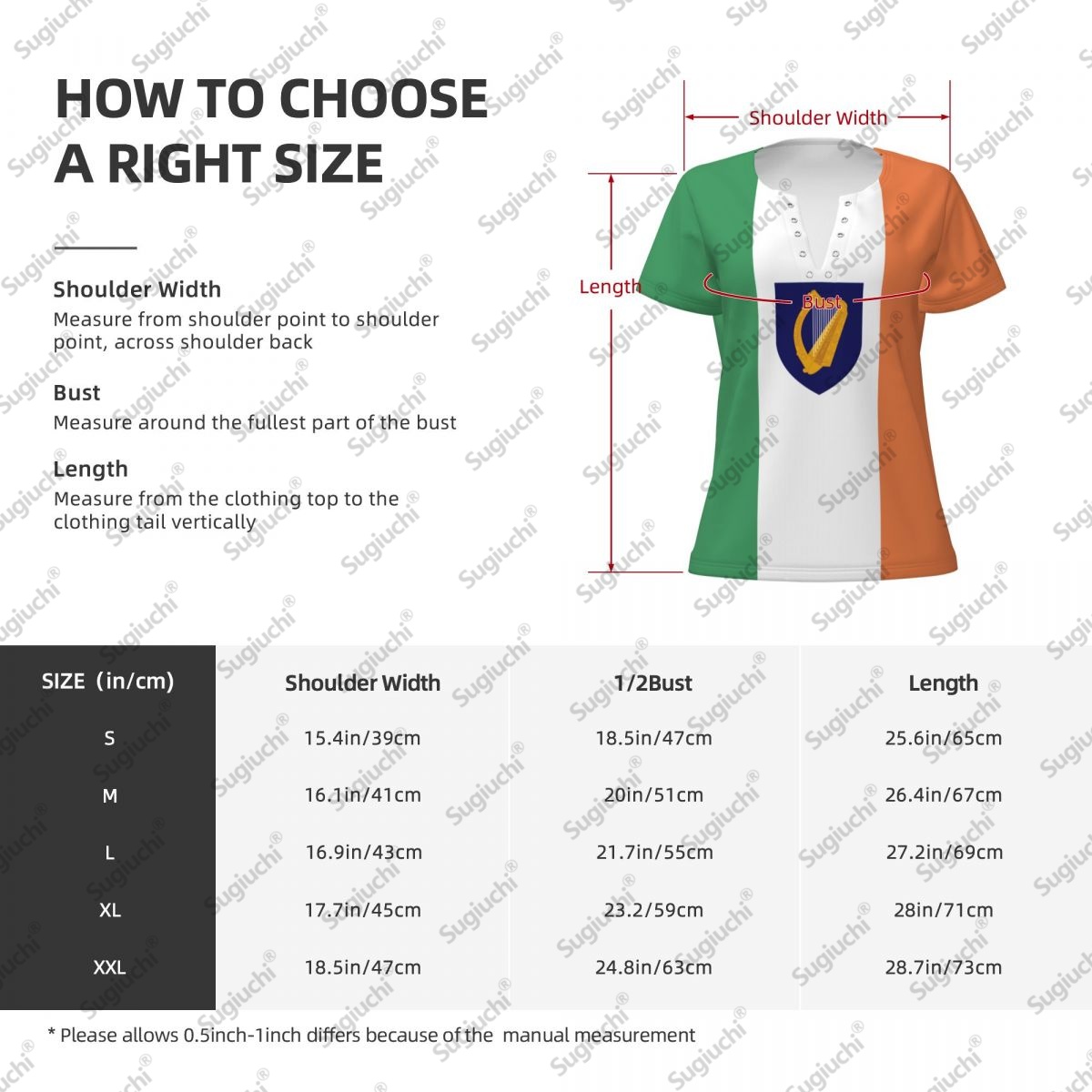 2025 アイルランド旗セクシーなディープ V ネック女性  - Ireland Summer Clothing のレビューと価格