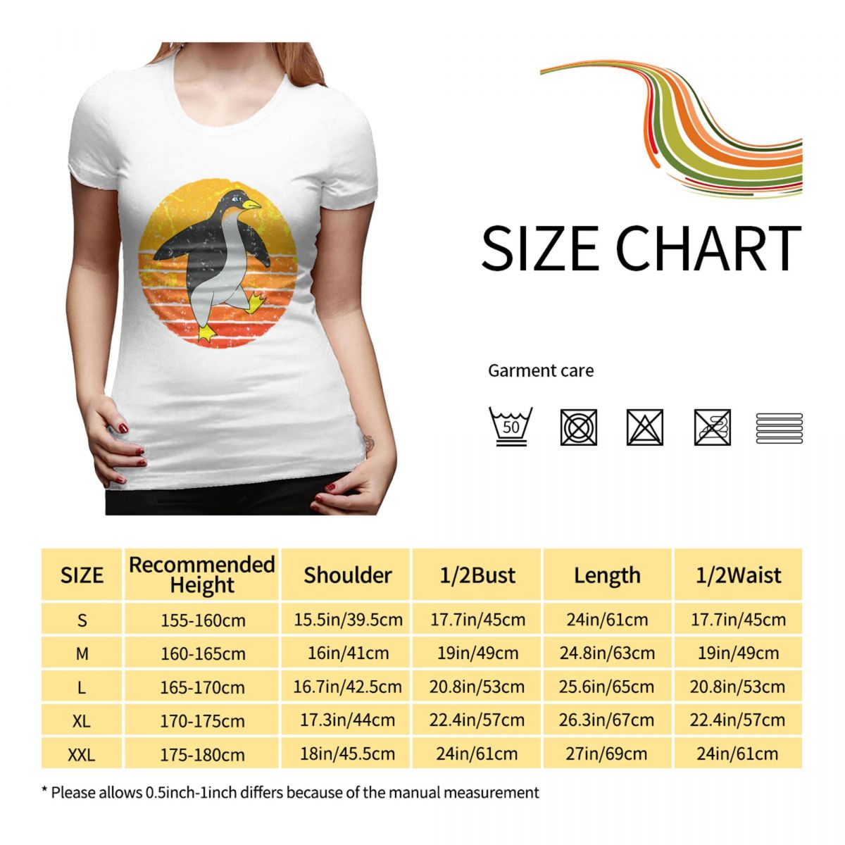 夏の定番ペンギンレトロレディースTシャツ通気性のある女性用必 - Summer Clothing Staples のレビューと価格