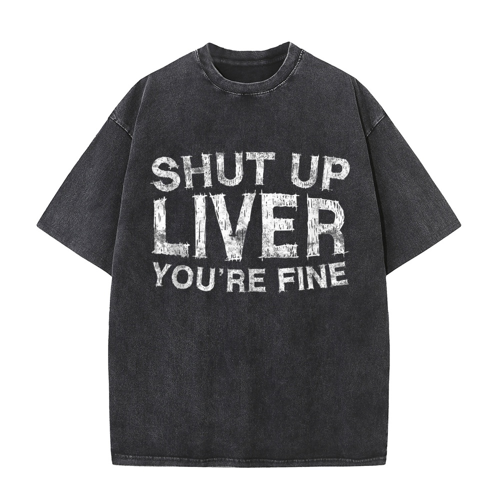 黙れ、肝臓、大丈夫だよ Tシャツ ドリンクギフトシャツ T  - Summer Clothing Staples のレビューと価格
