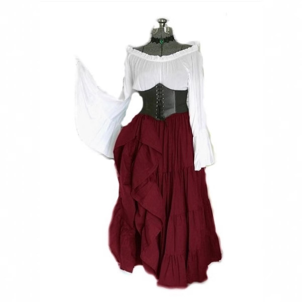 2025 新しいパーティー長袖ドレス女性のルネサンス中世服ヨ - Summer Renaissance Clothing のレビューと価格