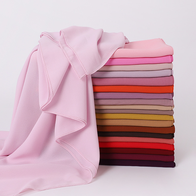 女性用シルクシフォンヒジャーブ,イスラム教徒のヘッドギア,正 - Summer Clothing Hijab のレビューと価格
