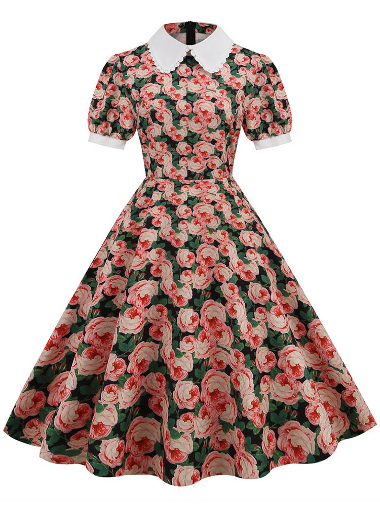 S〜3xl-女性のための花柄の正午のドレス,エレガントなイブ - Sundress Midi Floral のレビューと価格
