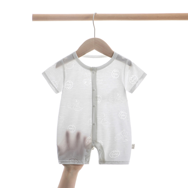 夏のベビー服 さわやかなベビージャンプスーツ 超薄型で柔らか - Summer Clothing Europe のレビューと価格