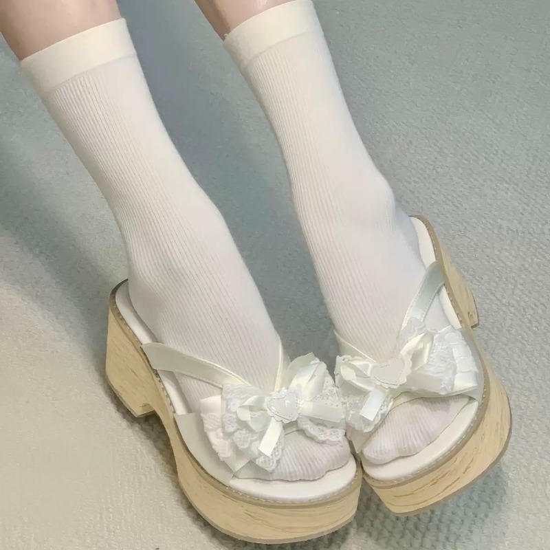 スイートボウ木目調厚底プラットフォームスリッパ女性用夏和風快 - Summer Clothing Styles のレビューと価格