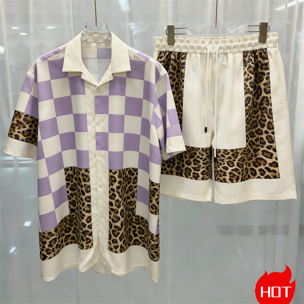 ファッション夏メンズシャツスーツシンプルなソリッドスリーブカ - Summer Clothing Y2K のレビューと価格