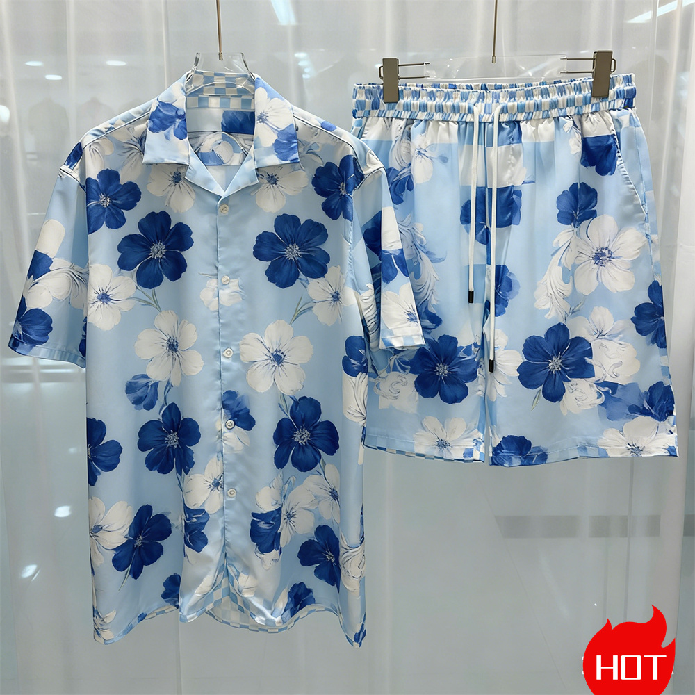 ファッション夏メンズシャツスーツシンプルなソリッドスリーブカ - Summer Clothing Y2K のレビューと価格