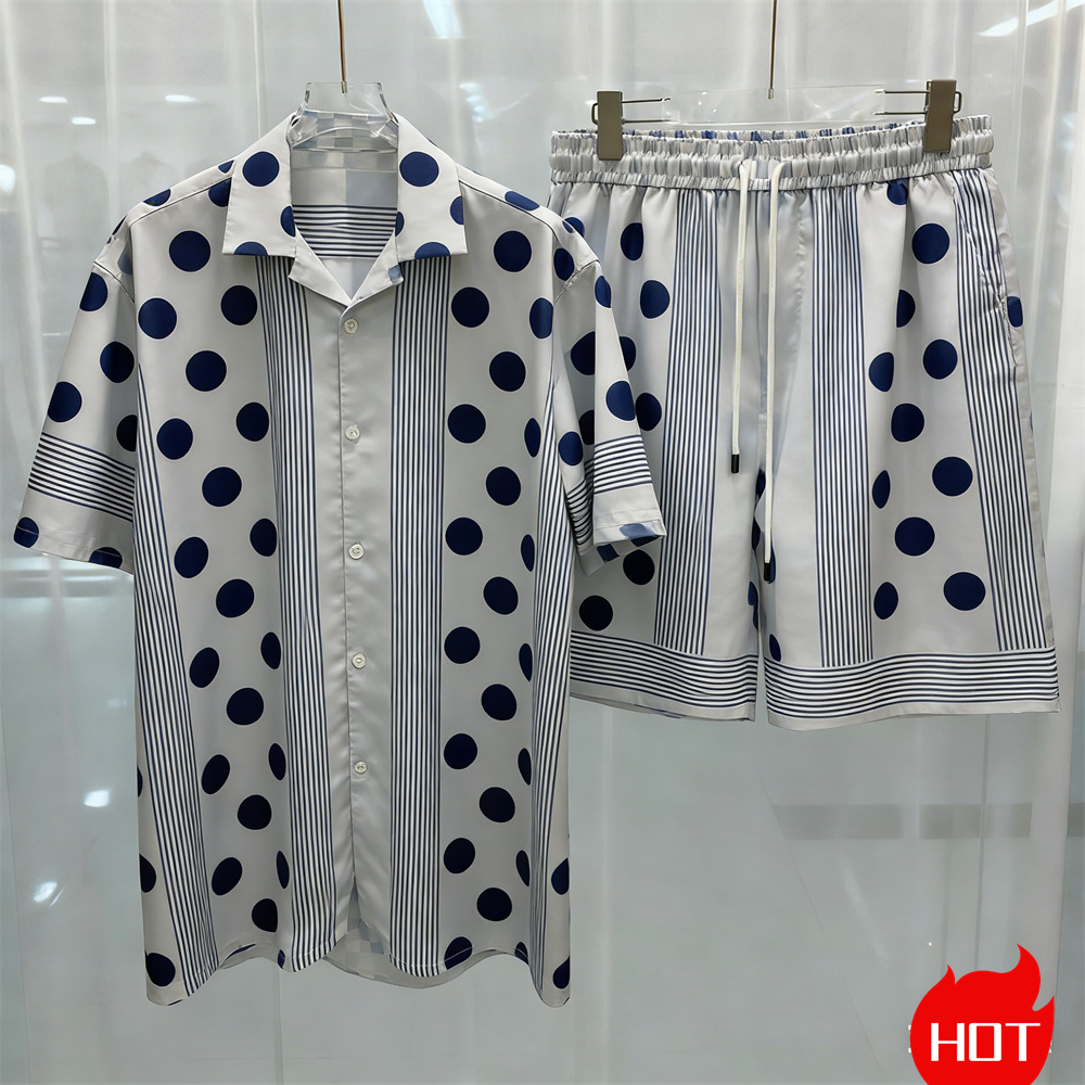 ファッション夏メンズシャツスーツシンプルなソリッドスリーブカ - Summer Clothing Y2K のレビューと価格