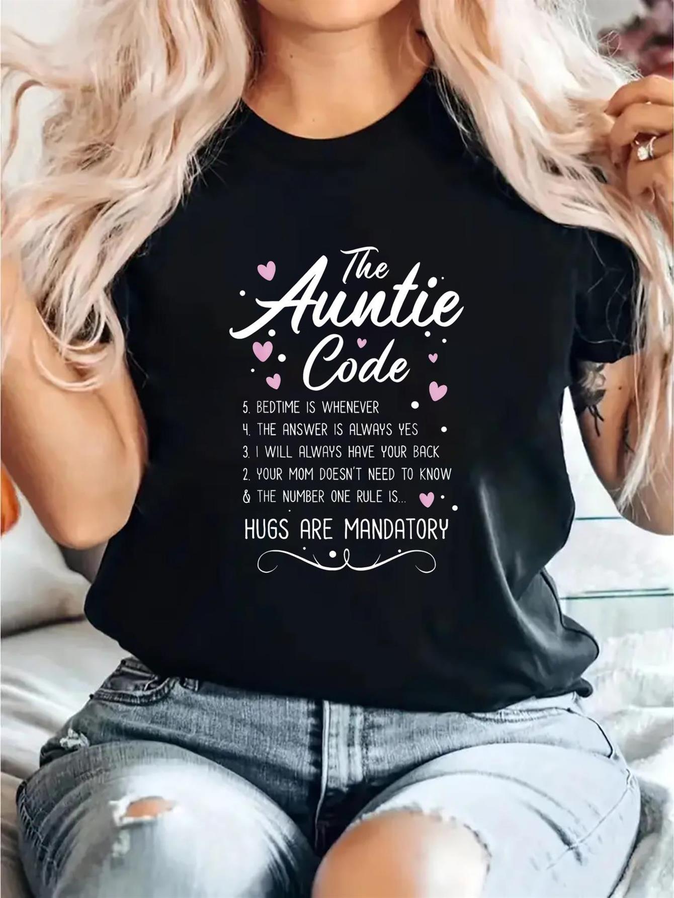 女性用楽しいおばさんテーマTシャツ - ユーモラスなおばさん - Summer Clothing Wear のレビューと価格