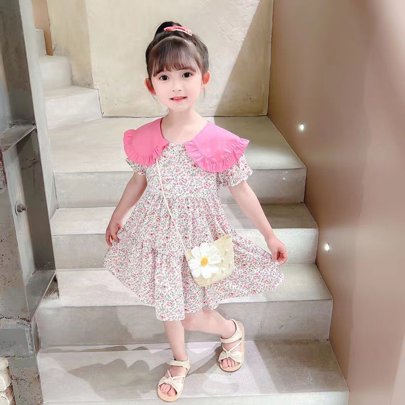 小さな女の子のための黄色の花柄のドレス,2ピース,小さな女の - Sundress Midi Floral のレビューと価格