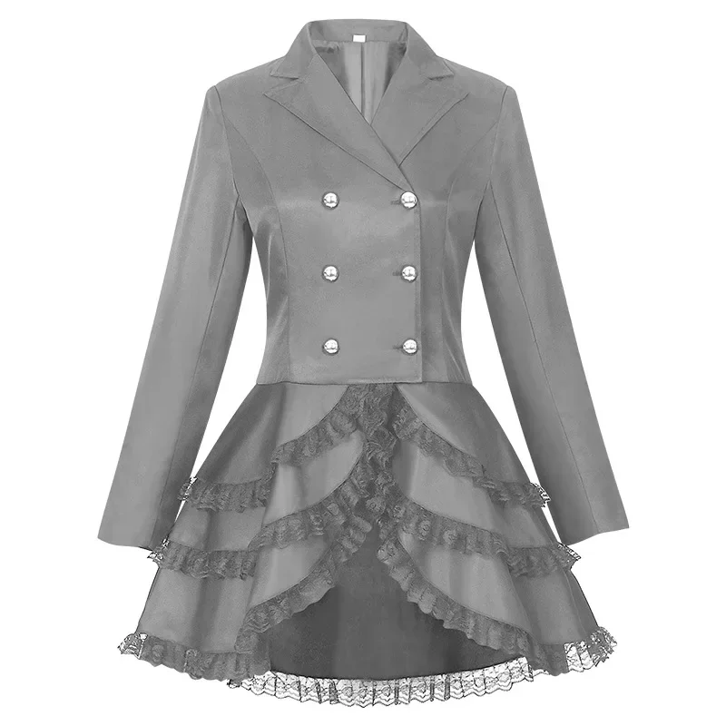 女性ゴシックドレスレースパフォーマンス衣装ヴィンテージ長袖ス - Summer Renaissance Clothing のレビューと価格
