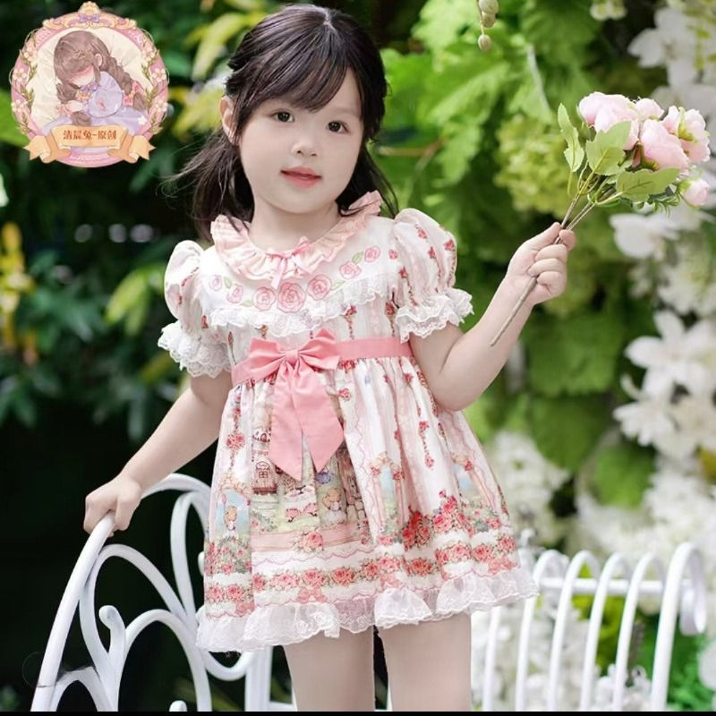 手作り写真撮影服フラワーガールブティック刺繍水玉ドレスプリン - Summer Clothing Boutiques のレビューと価格