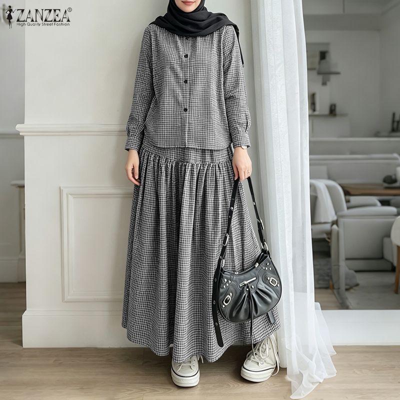 ザンゼア ムスリム ツーピースセット ヒジャブ衣装 2026 - Summer Clothing Hijab のレビューと価格