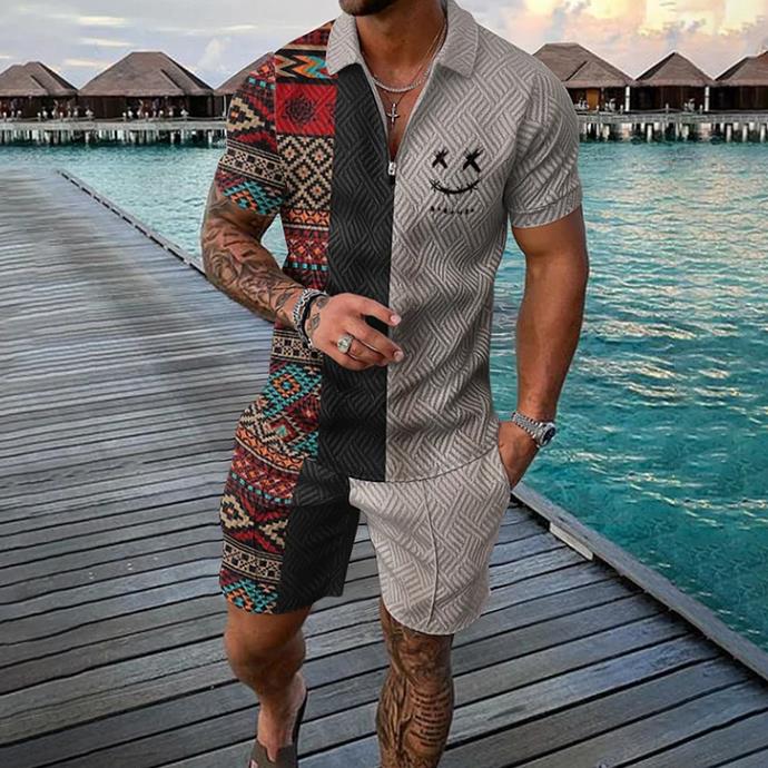 メンズサマートラックスーツ スポーツスーツ メンズセット 3 - Summer Clothing Styles のレビューと価格